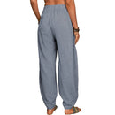 the BOHO JOGGER - Casual Women Harem Pants Cotton Linen Loose Wide Leg Long Pants