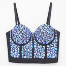 the JEWELED POPSTAR - Sexy Club Corset Streetwear Casual Camis Summer Party Fashion Tank Tops