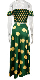 the SALSA BOHO - Elegant Bohemian Summer Sexy 2 Piece Sets Top and Skirt for Women