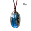 the HEALER - Natural Labradorite Pendant Necklaces, Energy Necklaces, Healing Crystal Necklace, Stones Ornament, Home Decor