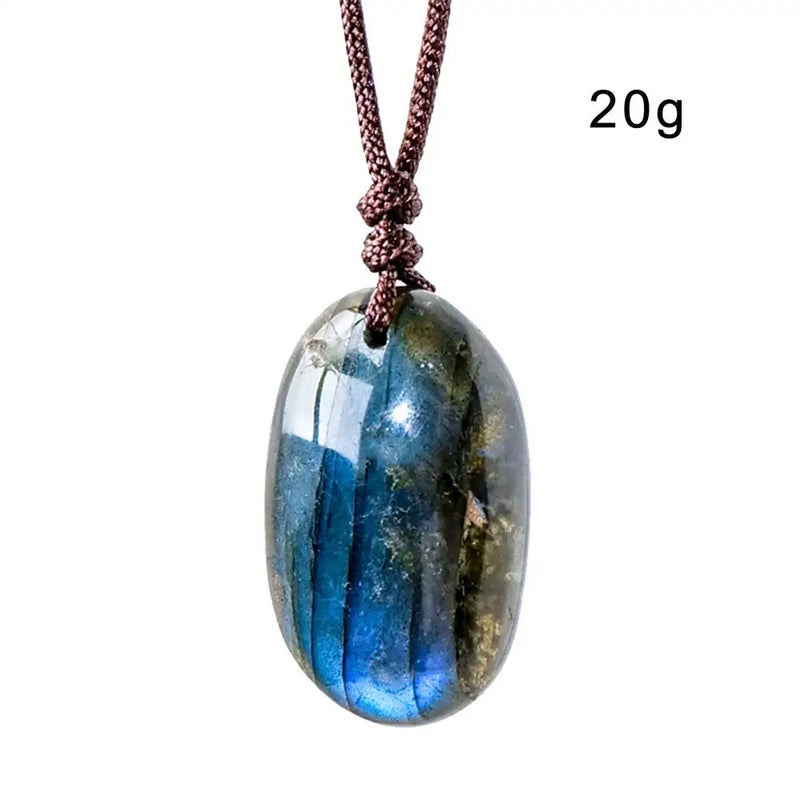 Natural Labradorite Pendant Necklaces Labradorite Necklace Energy Necklaces Healing Crystal Necklace Stones Ornament Home Decor