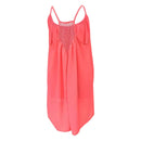 the NEON BOHO - Summer Beach Loose Casual Sleeveless Spaghetti Strap Hollow Out Mini Dress