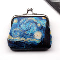 the COIN BAG - Small Wallet Mini Printing Coin Purses, Hasp Cash Card Handbags, Clutch Money Change Bag, Famous Van Gogh Oil Printing