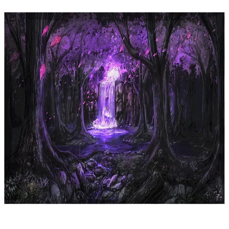 the FOREST LIFE - Tree Wall Hanging Tapestry, Fantasy Magical Tapestry Decorative Wall Decor