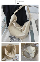 the MESSENGER - Canvas Totes Bags, Women Casual Handbags, Solid Color Shoulder Bag, Simple Messenger Bag Purses