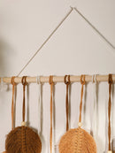 the AUTUMN FALL - Leaf Macrame Tapestry, Brown Green Wall Tapestry, Boho Home Decoration, Macrame Wall Hanging, Home Living Room Decor Gift