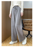 the CASUAL BOHO - Autumn/Winter Knitted High Waist Casual and Loose Straight Leg Pants