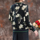 the BRUNCH BLOUSE - Round Neck Plant & Flowers Printing Pullover Lantern Long Sleeve Elegant Casual Loose Tops