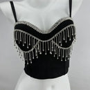 the JEWELED POPSTAR - Sexy Club Corset Streetwear Casual Camis Summer Party Fashion Tank Tops