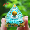 the ORGONE PYRAMID - Crystals Stone Orgone Pyramid Energy Generator, Natural Amethyst Peridot Reiki Chakra Meditation Tool, Room Decor Christmas Gifts