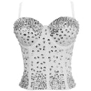 the ROCK STAR - Women's Sexy Luxury Camis Crop Corset Tank Top Bralette Push Up Bra