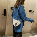 the GOTHIC HEART - Gothic Heart Blade Zipper Chain Crossbody Bags for Women/Girl, Casual Shoulder Purses Handbags