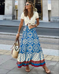 the BOHO MAXI - Boho Print Maxi Fashion 3D Printing Long Casual Loose Summer High Waist Skirts for Women