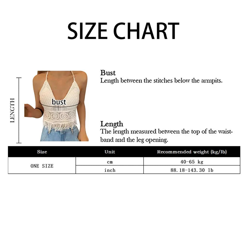 Women Summer Short Vest Sexy Hollow Out Vest Knitted Tassel Crop Tops Bohemian Style Beach Bikini Tank Tops Shirt Hot Tank Top