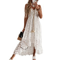 Trendy Casual Summer White Dress for Women Cover-ups Outfits New Boho Hippie Chic Long Maxi Dresses Elegant Party Beachwear