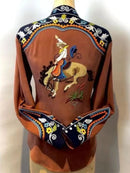 the RODEO BOHO - Women's Vintage Fashion Elegant Western Style Print Casual Slim Autumn Long Sleeve Blouses