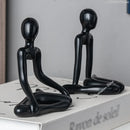 the STICK PEOPLE - 1pc Plastic Thinker Statues Abstract Mini Characters Figurines, Home Office Study Room Bookshelf Decor Accessories