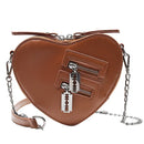 the GOTHIC HEART - Gothic Heart Blade Zipper Chain Crossbody Bags for Women/Girl, Casual Shoulder Purses Handbags