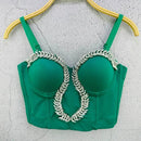 the JEWELED POPSTAR - Sexy Club Corset Streetwear Casual Camis Summer Party Fashion Tank Tops