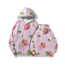 the STRAWBERRY SHORTCAKE - Cute Strawberry 3D Print Fashion Long Sleeve Hooded Streetwear Sweatshirts/Pullovers