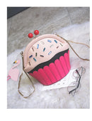 the CUPCAKE - Fashion Cakes Diamond Party Casual Purse, Ladies Chain Shoulder Bag, Handbag Crossbody Mini Messenger Bag
