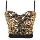 the ROCK STAR - Women's Sexy Luxury Camis Crop Corset Tank Top Bralette Push Up Bra