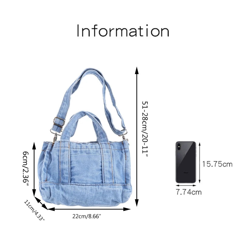 the JEAN BAG - Women/Girl Small Handbag, Shoulder Crossbody Bag, Satchel Summer Tote Purse