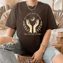 the HOMAGE - Vintage They Didn't Burn Witches They Burned Women Shirt Witchy Feminist/Feminism Boho Girl Power T-Shirts