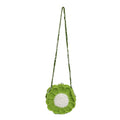 the KNITTED FLOWER - New Fashion Sunflower Pattern Women's Mini Knitted Handbag, Female Woven Shopper Purse, Lovely Design Chain Shoulder Crossbody Bag