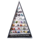 the GEMSTOME PYRAMID - 36 PCS/Box Natural Healing Crystals Mineral Specimens Irregular Tumbled Stones Rock Collection Box For Kids Research Teaching