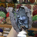 the BLOSSOM - Rose Flower Shape Wallet, Luxury Crystal Clutch Handbag, Diamonds Evening Bag/Party Purse, Rhinestone Shoulder Bag