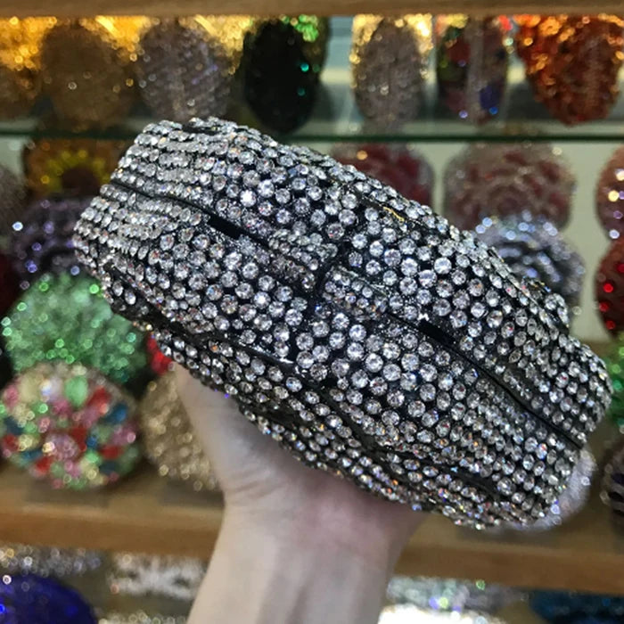 the BLOSSOM - Rose Flower Shape Wallet, Luxury Crystal Clutch Handbag, Diamonds Evening Bag/Party Purse, Rhinestone Shoulder Bag