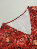 the BURNT OFFERING BOHO - Women's Bohemian Floral Print V-Neck Maxi Dress - Lightweight Polyester-Spandex Blend, Short Sleeve A-Line Dress with Relaxed Fit & Machine Washable for Vacation, Casual Outings, Beach Trips, Beach Dresses