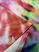 the TO DYE FOR BOHO - Vibrant Tie-Dye V-Neck Maxi Dress for Women - Casual Short Sleeve Summer Dress in Flowing A-Line Cut, Lightweight Polyester Blend, Perfect for Beach or Casual Attire, Beach Dress