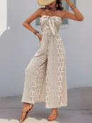 the BANDEAU BOHO - Summer High Waist Tie Wide Leg Pants Range Patchwork Style Casual Wide Leg Long Pants
