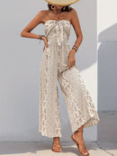 the BANDEAU BOHO - Summer High Waist Tie Wide Leg Pants Range Patchwork Style Casual Wide Leg Long Pants