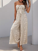 the BANDEAU BOHO - Summer High Waist Tie Wide Leg Pants Range Patchwork Style Casual Wide Leg Long Pants