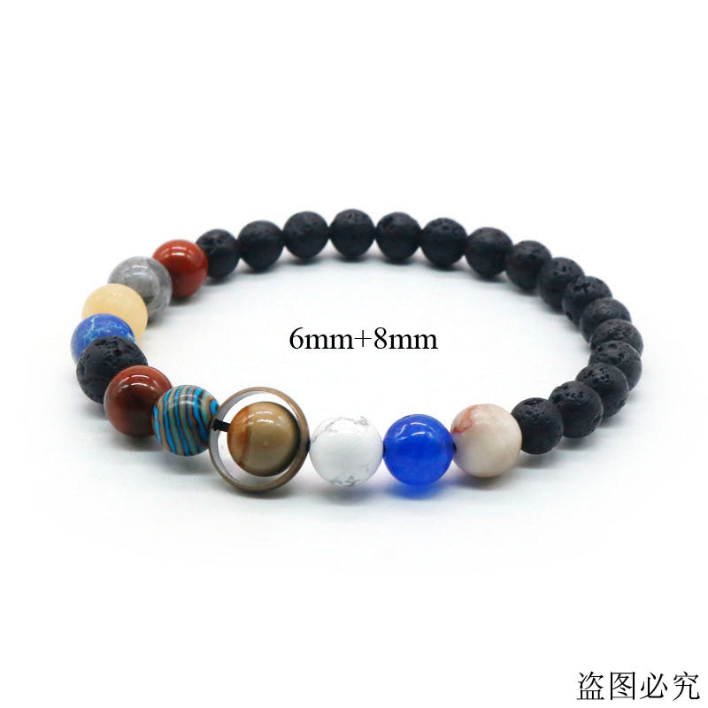 the SOLAR SYSTEM - Natural Stone Eight Planets Bracelet