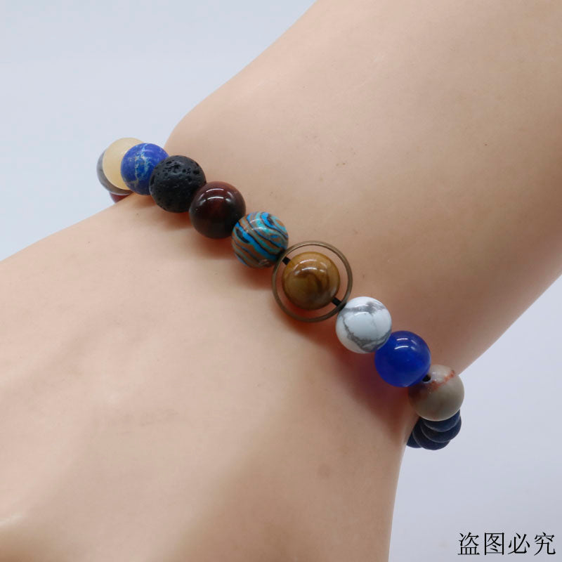 the SOLAR SYSTEM - Natural Stone Eight Planets Bracelet