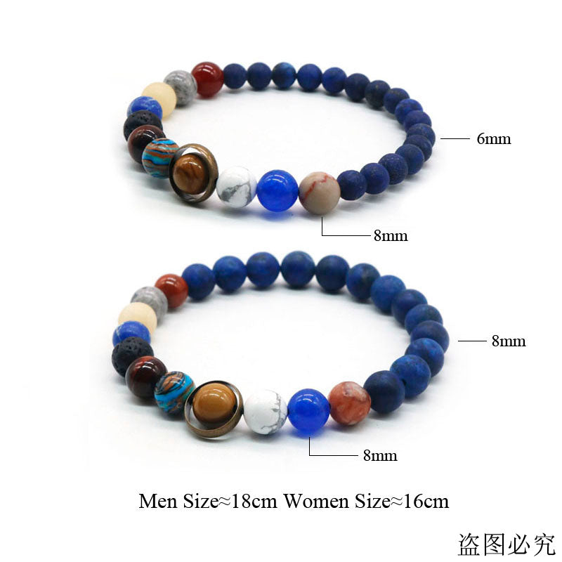 the SOLAR SYSTEM - Natural Stone Eight Planets Bracelet