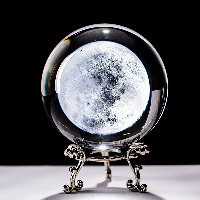 the MOON - 6cm Moon Globe Crafts Miniature Crystal Ball