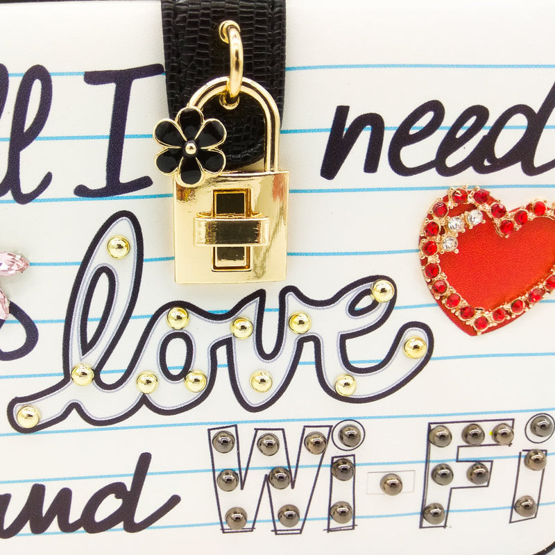 the ALL I NEED IS LOVE & WI-FI Bag