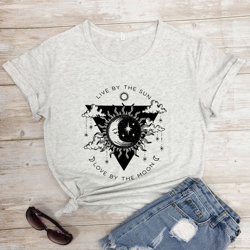 the MOON BABY - Live By The Sun Love By The Moon T-Shirt