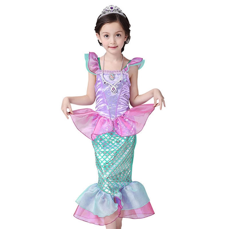 the MINI MERMAID - Girls Little Mermaid Princess Dress