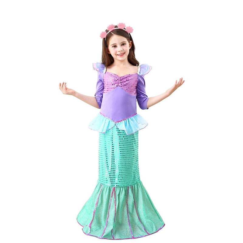 the MINI MERMAID - Girls Little Mermaid Princess Dress