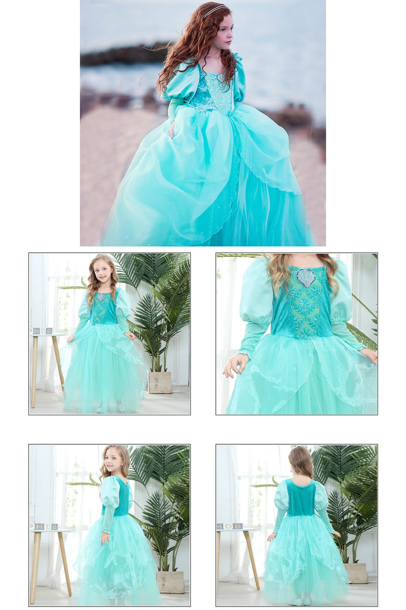 the MINI MERMAID - Girls Little Mermaid Princess Dress