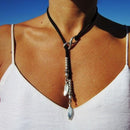 the SPIRAL - Endless Spiral Leather Necklace