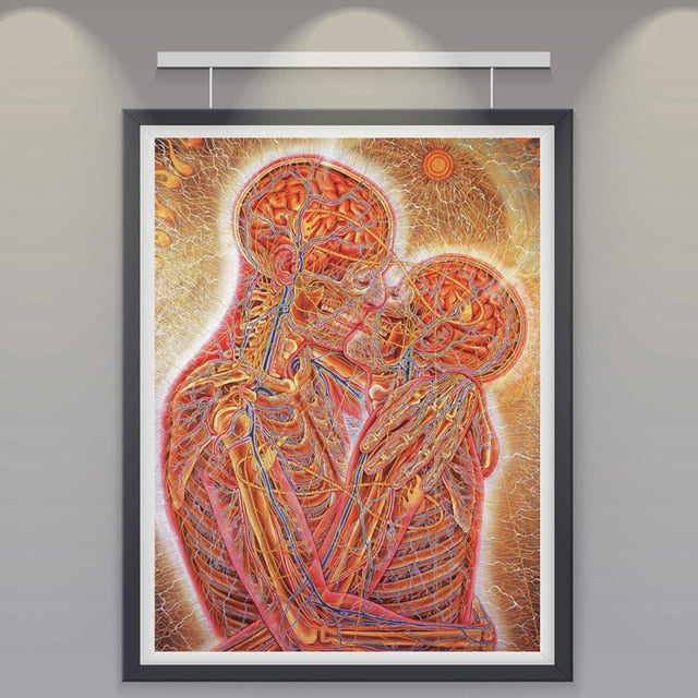 the CONSCIOUSNESS COLLECTION - Alex Grey Psychedelic Lover Trippy Posters and Prints Abstract Pictures