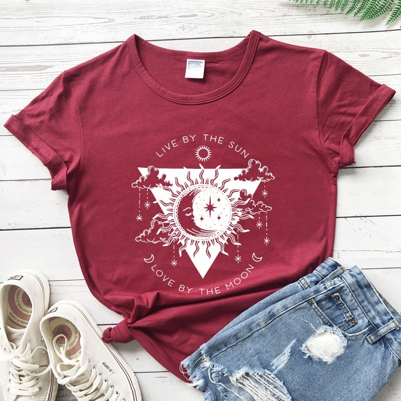 the MOON BABY - Live By The Sun Love By The Moon T-Shirt