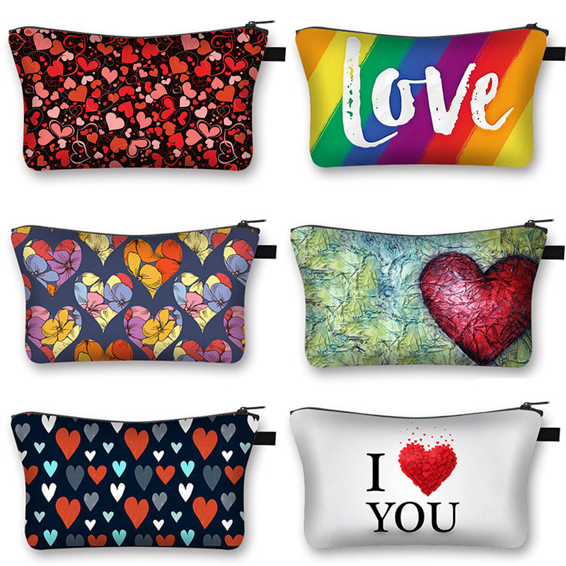 the LOVE BUG - Hearts Love You Printed Cosmetic Bag